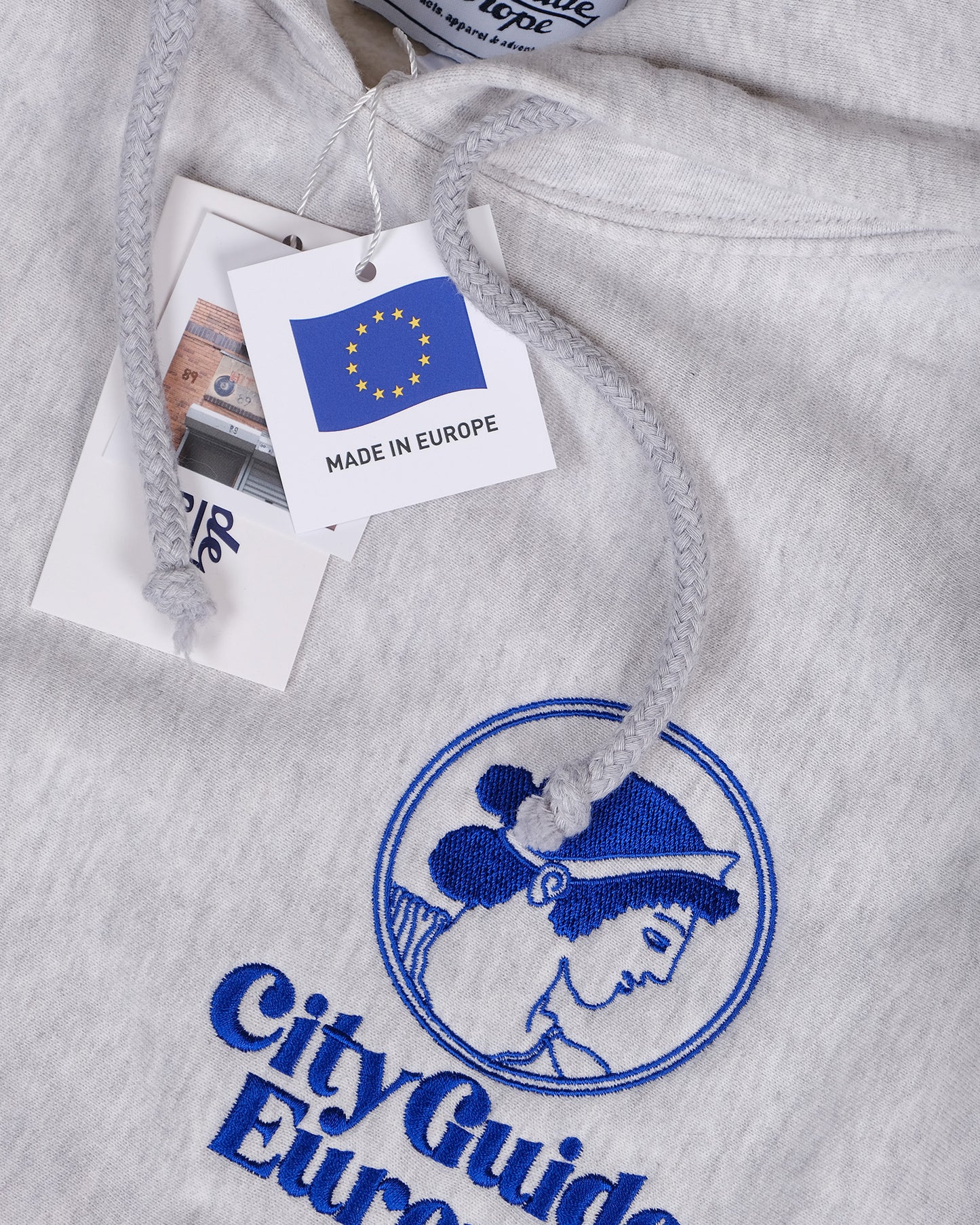 Heroine Embroidery Hoodie Grey Melange