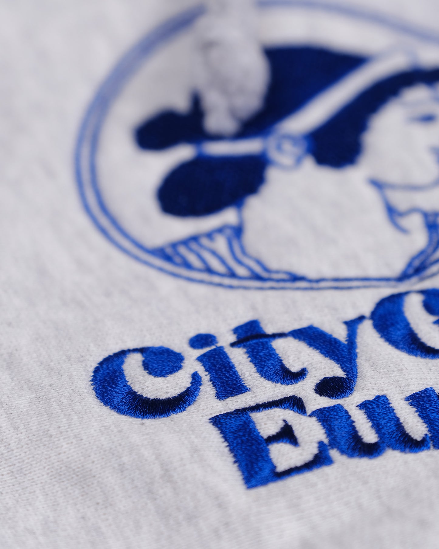 Heroine Embroidery Hoodie Grey Melange