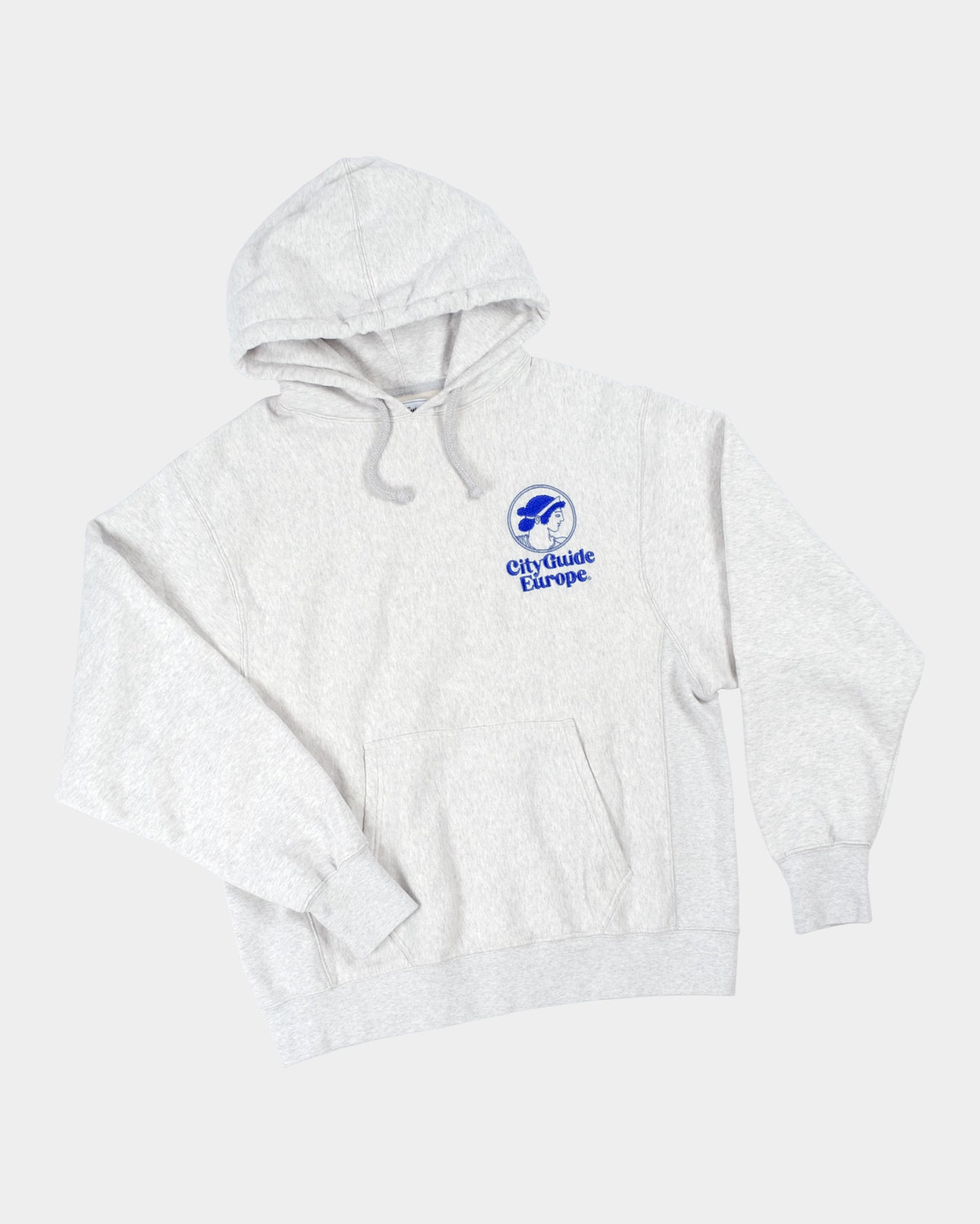 Heroine Embroidery Hoodie Grey Melange