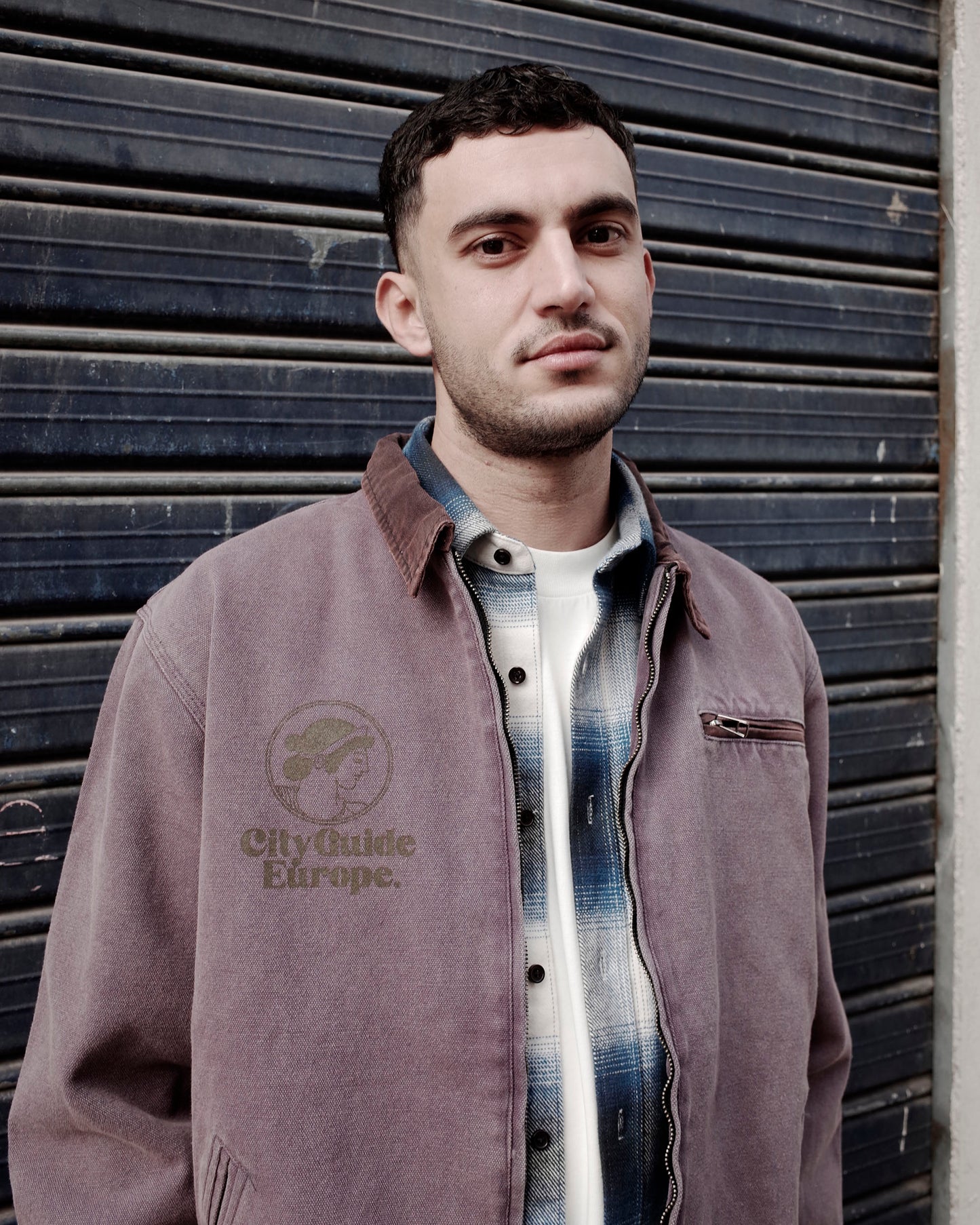 Pistone Washed Canvas Jacket Plum