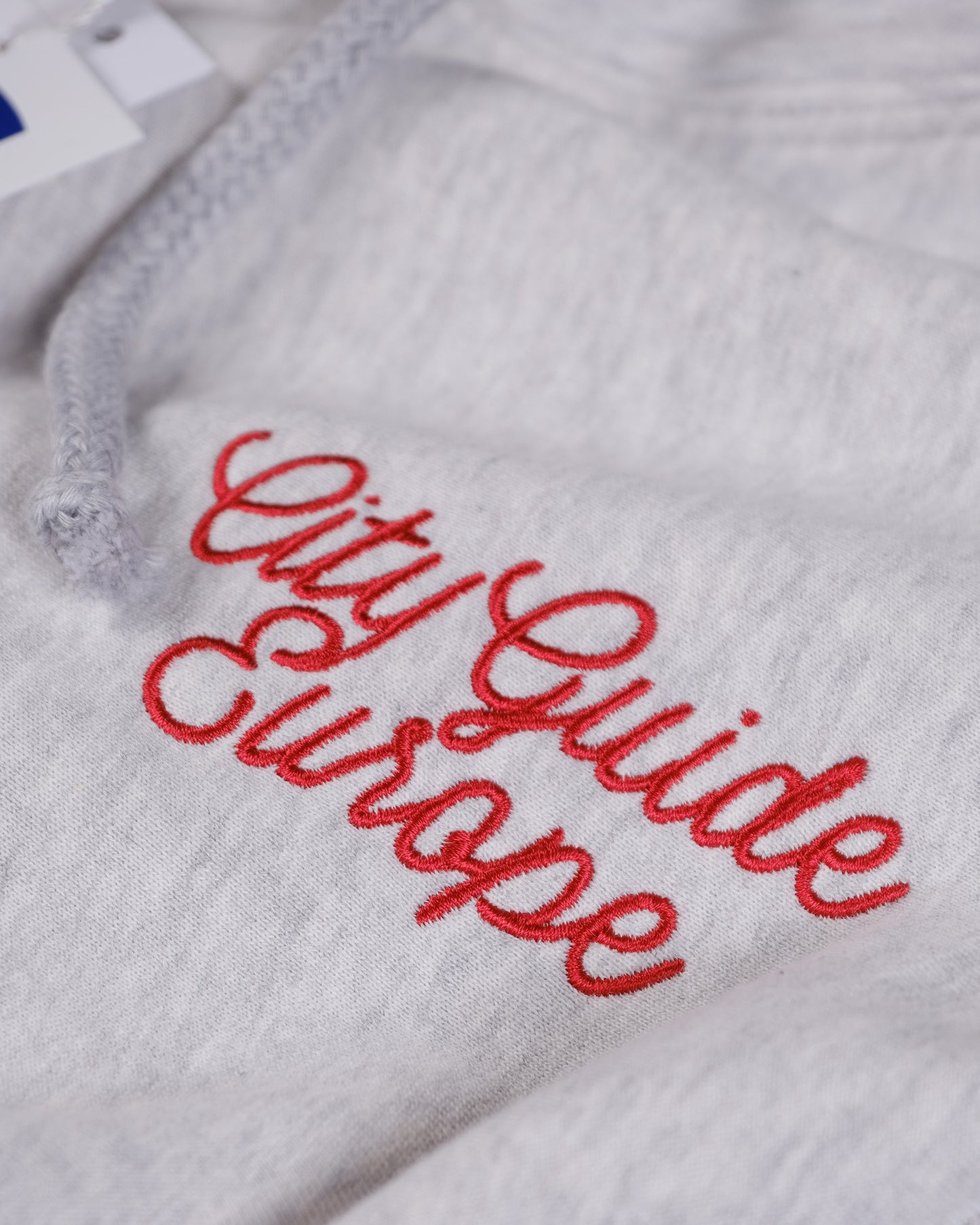 Deco Embroidery Hoodie Grey Melange