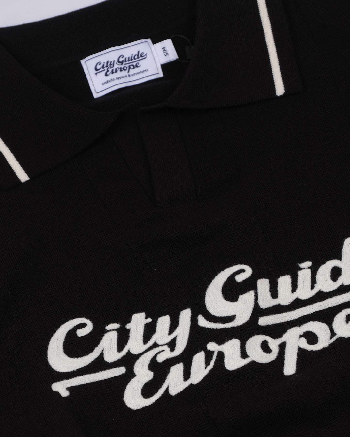 La Spezia Knitted Shortsleeve Polo Black