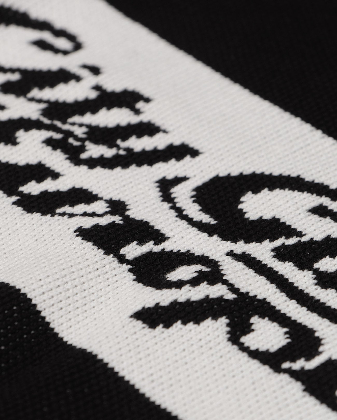 Menton Heavy Knitted Polo Black/Ivory