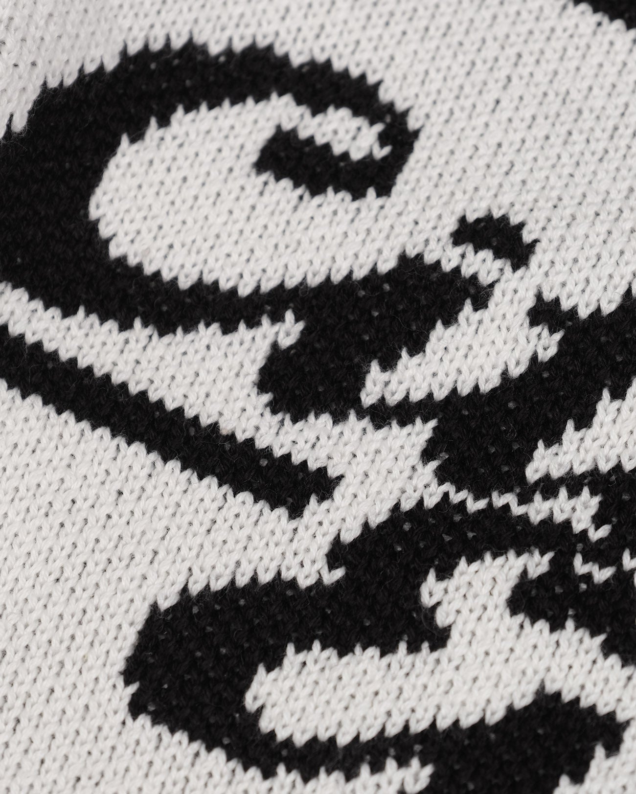 Menton Heavy Knitted Polo Black/Ivory