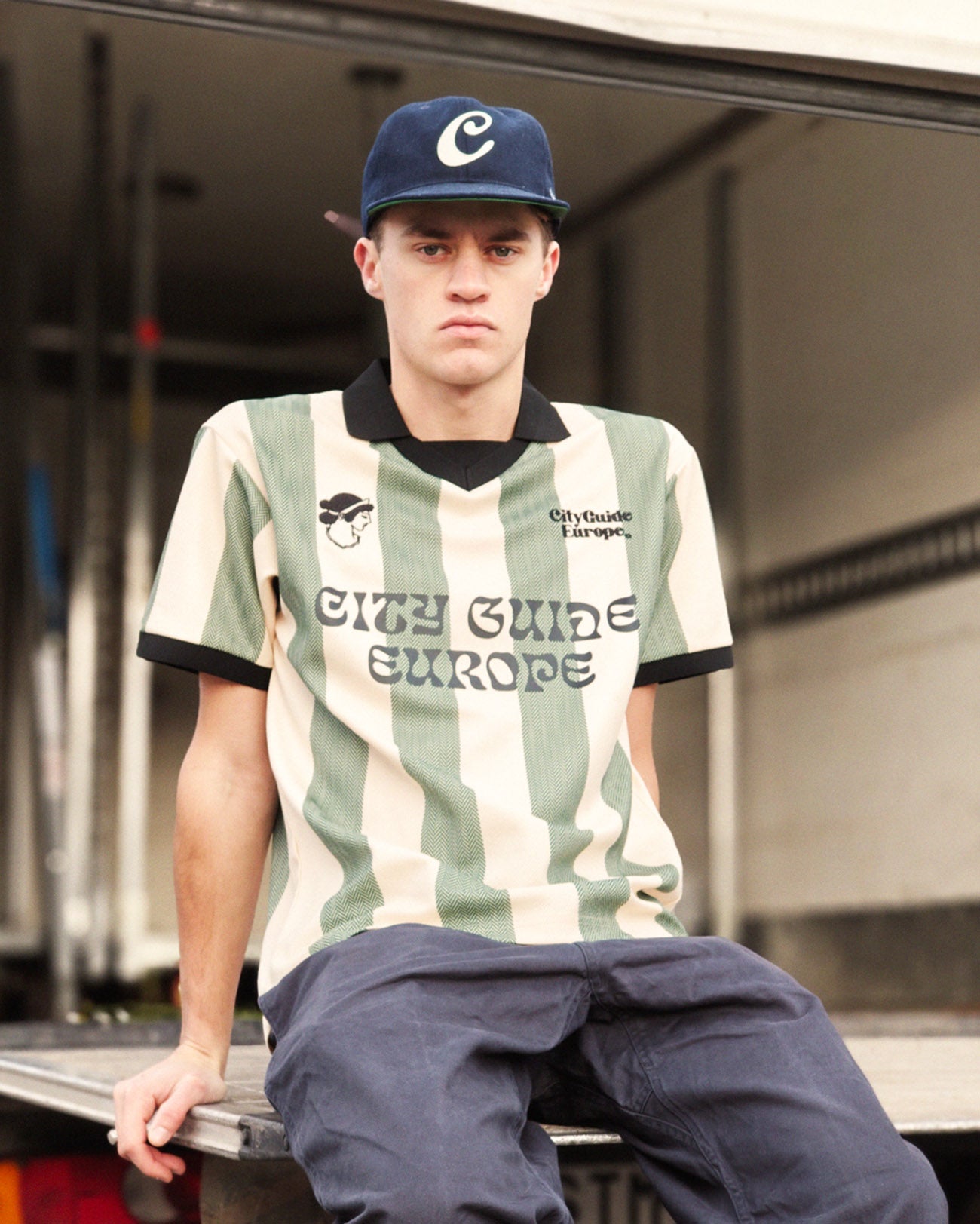 Sud Shortsleeve Jersey Natural/Dark Green