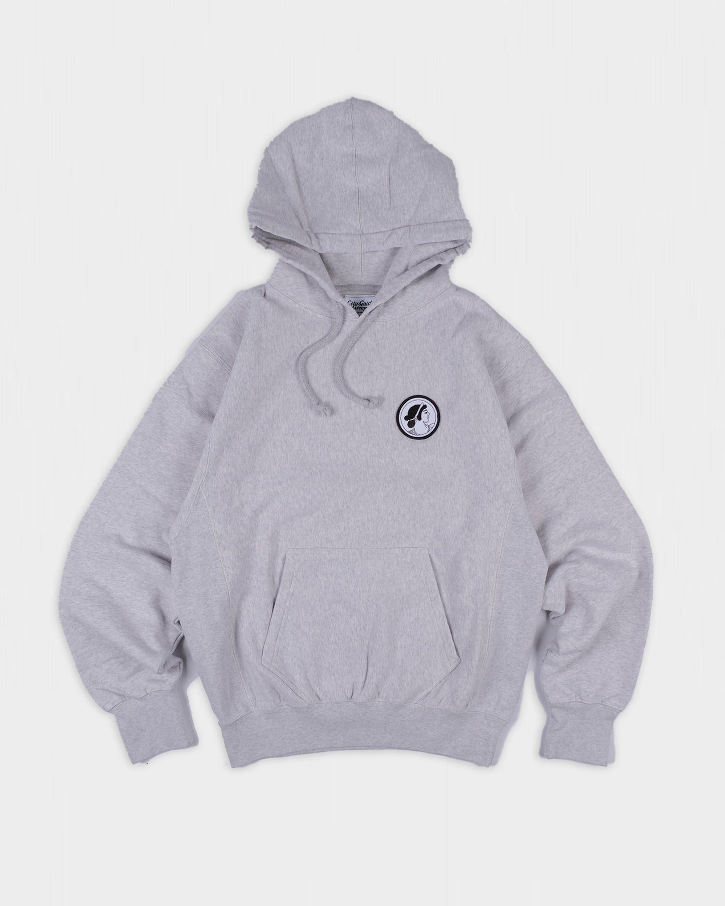 Heroine Patch Hoodie Melange Grey
