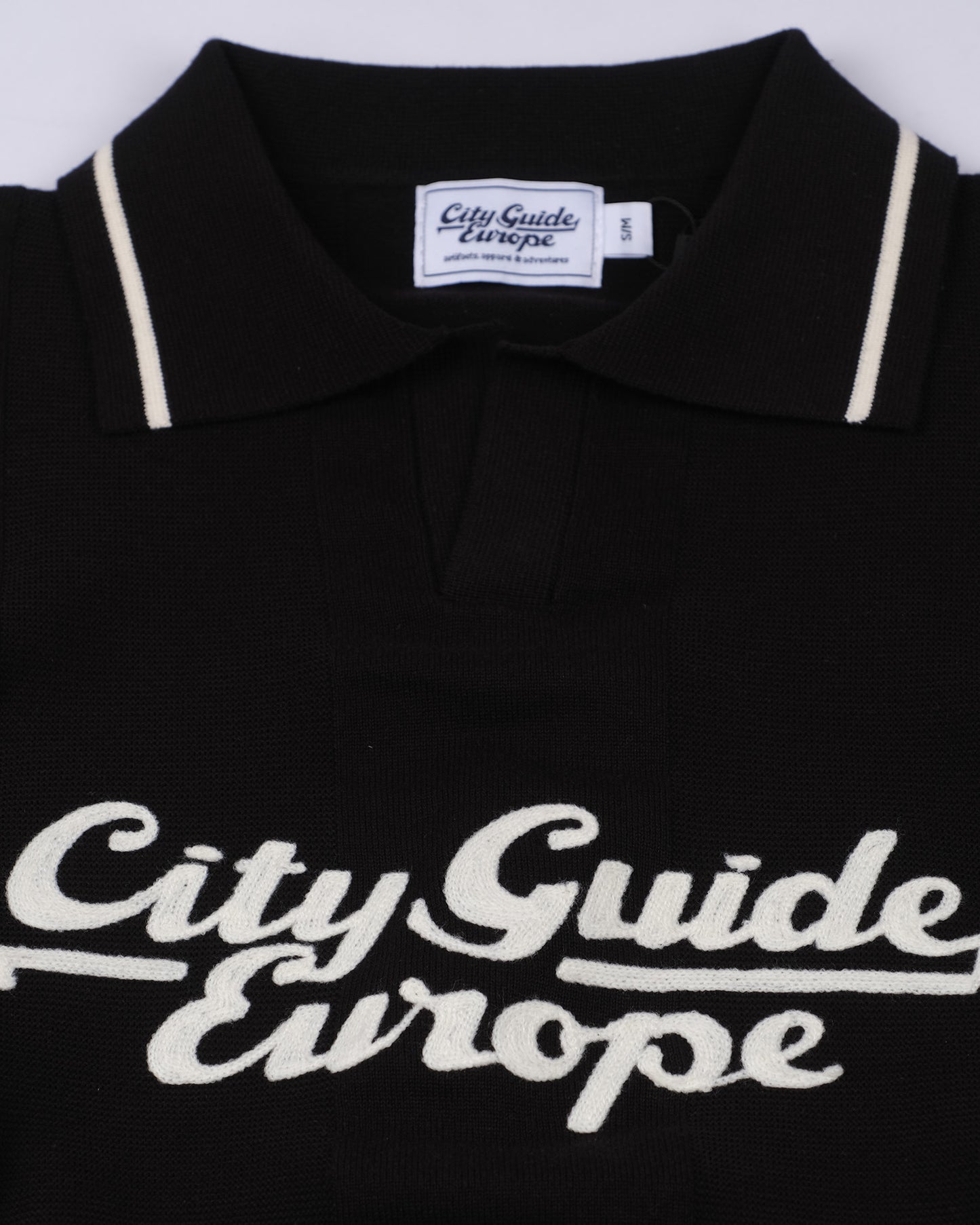 La Spezia Knitted Shortsleeve Polo Black
